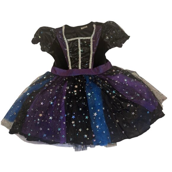 Spirit Halloween Witch Costume 5-6T Light-Up Skirt + Hat Moon Stars - Picture 3 of 14